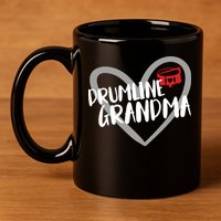 Drumline Grandma Heart Marching Band 11oz C Handle Ceramic Mug
