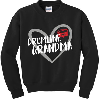 Drumline Grandma Heart Marching Band Kids Sweatshirt