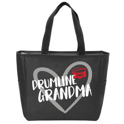 Drumline Grandma Heart Marching Band Zip Tote Bag