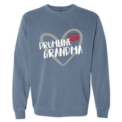 Drumline Grandma Heart Marching Band Garment-Dyed Sweatshirt