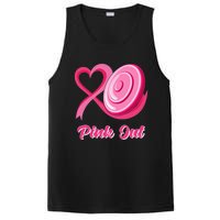 Disc Golf Heart Ribbon Pink Out Breast Cancer Awareness PosiCharge Competitor Tank