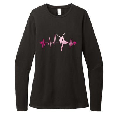 Dance Girl Heart Beat Gift Dancing Dancer Ballet Gift Womens CVC Long Sleeve Shirt