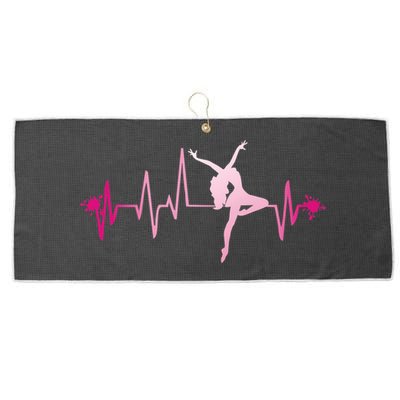 Dance Girl Heart Beat Gift Dancing Dancer Ballet Gift Large Microfiber Waffle Golf Towel