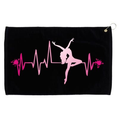 Dance Girl Heart Beat Gift Dancing Dancer Ballet Gift Grommeted Golf Towel