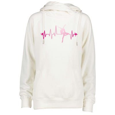 Dance Girl Heart Beat Gift Dancing Dancer Ballet Gift Womens Funnel Neck Pullover Hood