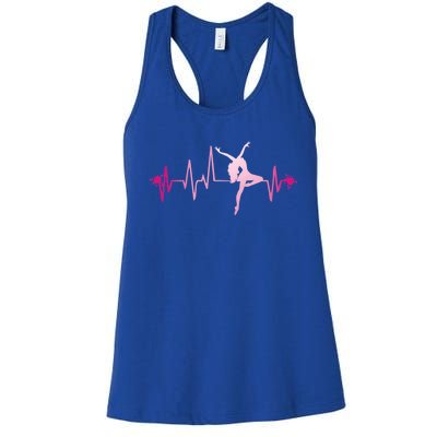 Dance Girl Heart Beat Gift Dancing Dancer Ballet Gift Women's Racerback Tank