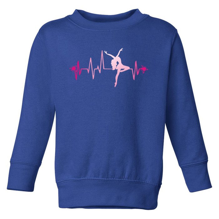 Dance Girl Heart Beat Gift Dancing Dancer Ballet Gift Toddler Sweatshirt