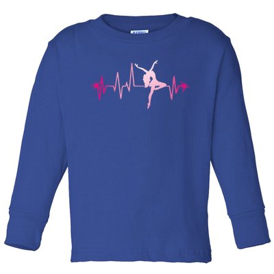 Dance Girl Heart Beat Gift Dancing Dancer Ballet Gift Toddler Long Sleeve Shirt