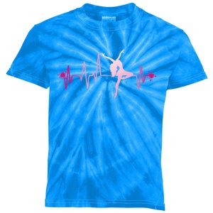 Dance Girl Heart Beat Gift Dancing Dancer Ballet Gift Kids Tie-Dye T-Shirt