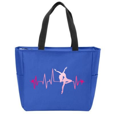 Dance Girl Heart Beat Gift Dancing Dancer Ballet Gift Zip Tote Bag