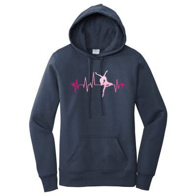 Dance Girl Heart Beat Gift Dancing Dancer Ballet Gift Women's Pullover Hoodie