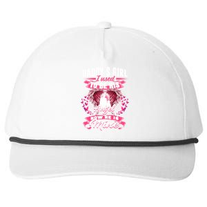 Daddy's Girl I Used To Be His Angel Now He Is Mine Funny Gift Snapback Five-Panel Rope Hat