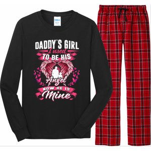 Daddy's Girl I Used To Be His Angel Now He Is Mine Funny Gift Long Sleeve Pajama Set