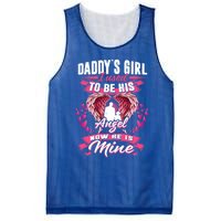 Daddy's Girl I Used To Be His Angel Now He Is Mine Funny Gift Mesh Reversible Basketball Jersey Tank