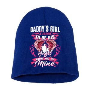 Daddy's Girl I Used To Be His Angel Now He Is Mine Funny Gift Short Acrylic Beanie