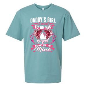 Daddy's Girl I Used To Be His Angel Now He Is Mine Funny Gift Sueded Cloud Jersey T-Shirt