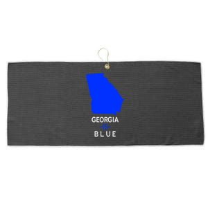 Democrat Georgia Is Blue Funny Political Biden Supporter Gift Large Microfiber Waffle Golf Towel