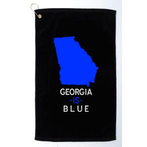 Democrat Georgia Is Blue Funny Political Biden Supporter Gift Platinum Collection Golf Towel