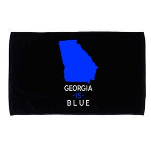 Democrat Georgia Is Blue Funny Political Biden Supporter Gift Microfiber Hand Towel