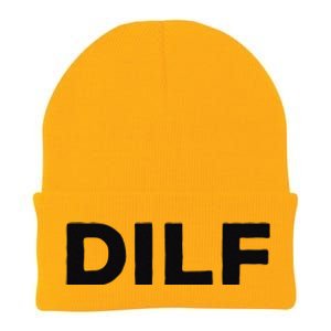 DILF Gift Idea For Dad Fathers Day Funny For Knit Cap Winter Beanie