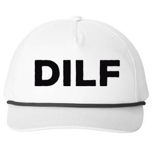 DILF Gift Idea For Dad Fathers Day Funny For Snapback Five-Panel Rope Hat