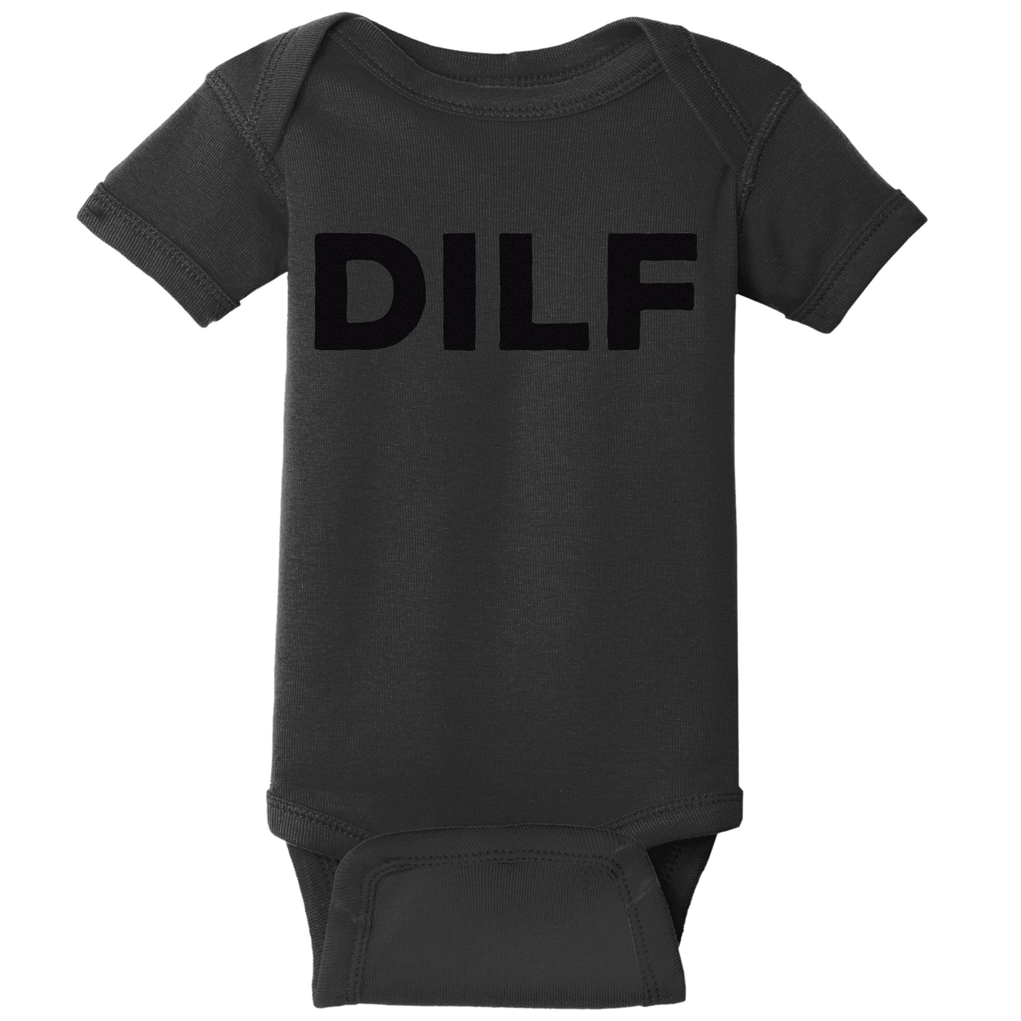 DILF Gift Idea For Dad Fathers Day Funny For Baby Bodysuit