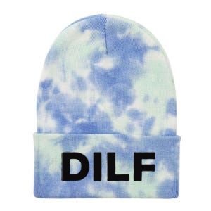 DILF Gift Idea For Dad Fathers Day Funny For Tie Dye 12in Knit Beanie