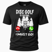 Disc Golf Is Calling... I Must Go Basket Discs Disc Golfing Cooling Performance Crew T-Shirt