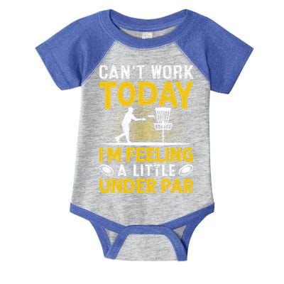 Disc Golf I'm Feeling A Little Under Par Infant Baby Jersey Bodysuit