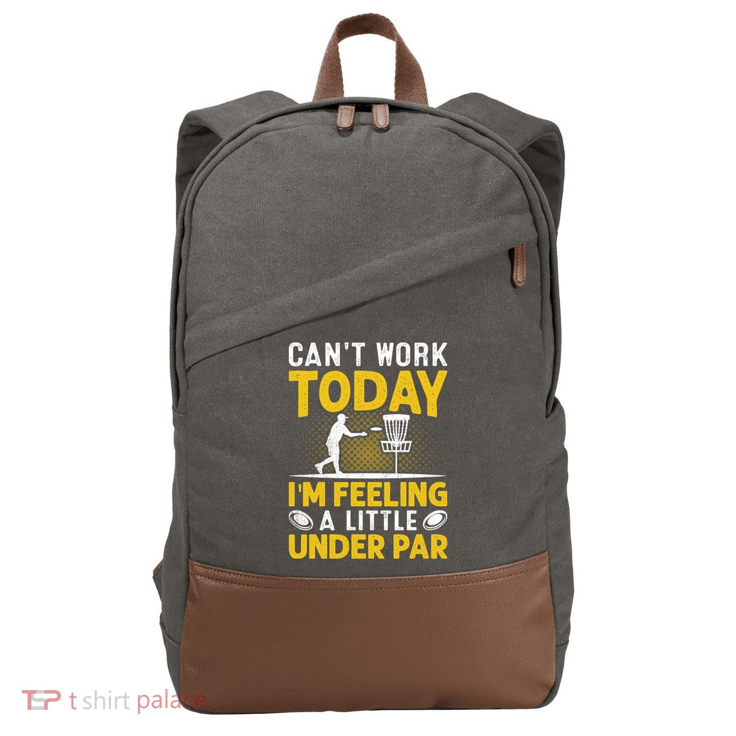 Disc Golf I'm Feeling A Little Under Par Cotton Canvas Backpack