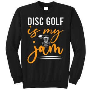 Disc Golf Is My Jam Orange Funny Golf Club Sweatshirt