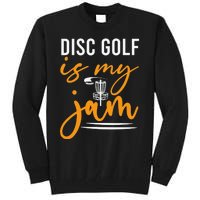 Disc Golf Is My Jam Orange Funny Golf Club Tall Sweatshirt