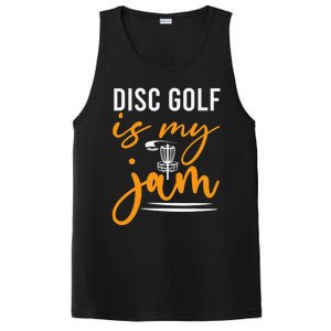 Disc Golf Is My Jam Orange Funny Golf Club PosiCharge Competitor Tank