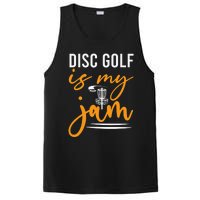 Disc Golf Is My Jam Orange Funny Golf Club PosiCharge Competitor Tank