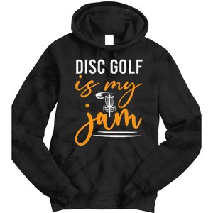 Disc Golf Is My Jam Orange Funny Golf Club Tie Dye Hoodie