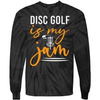 Disc Golf Is My Jam Orange Funny Golf Club Tie-Dye Long Sleeve Shirt