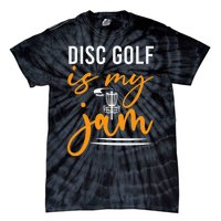 Disc Golf Is My Jam Orange Funny Golf Club Tie-Dye T-Shirt