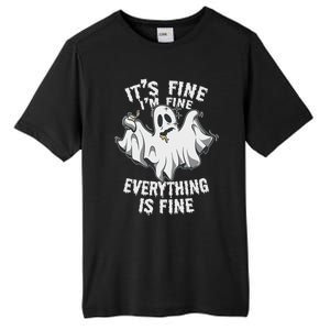 Drunk Ghost Its Fine Im Fine Everything Is Fine Halloween Great Gift Tall Fusion ChromaSoft Performance T-Shirt