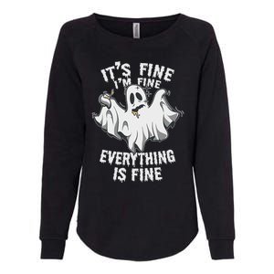 Drunk Ghost Its Fine Im Fine Everything Is Fine Halloween Great Gift Womens California Wash Sweatshirt