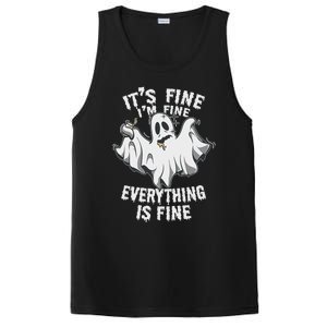 Drunk Ghost Its Fine Im Fine Everything Is Fine Halloween Great Gift PosiCharge Competitor Tank