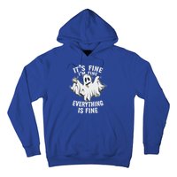 Drunk Ghost Its Fine Im Fine Everything Is Fine Halloween Great Gift Hoodie