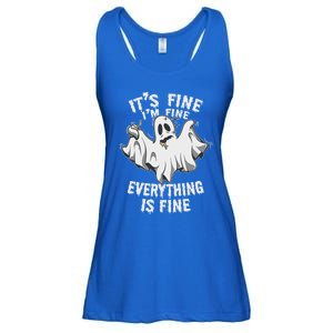 Drunk Ghost Its Fine Im Fine Everything Is Fine Halloween Great Gift Ladies Essential Flowy Tank