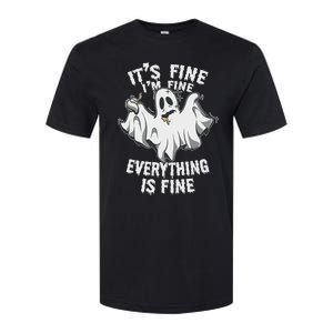 Drunk Ghost Its Fine Im Fine Everything Is Fine Halloween Great Gift Softstyle CVC T-Shirt