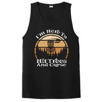 Disc Golf I'm Here To Hit Trees & Curse Funny Sarcastic PosiCharge Competitor Tank