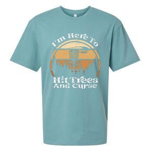 Disc Golf I'm Here To Hit Trees & Curse Funny Sarcastic Sueded Cloud Jersey T-Shirt