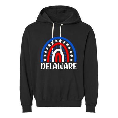 Delaware Gift I Love Delaware Usa Gift Garment-Dyed Fleece Hoodie