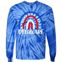 Delaware Gift I Love Delaware Usa Gift Tie-Dye Long Sleeve Shirt