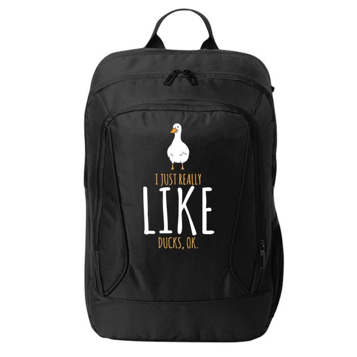 Duck Gifts I Just Really Like Ducks, Ok City Backpack