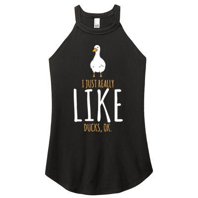 Duck Gifts I Just Really Like Ducks, Ok Women's Perfect Tri Rocker Tank