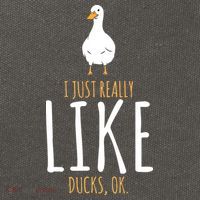 Duck Gifts I Just Really Like Ducks, Ok Cotton Canvas Backpack